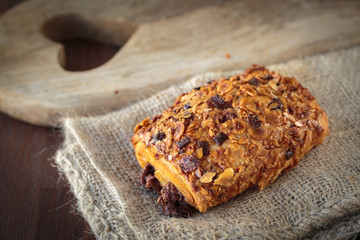 Chocolate bread croissant