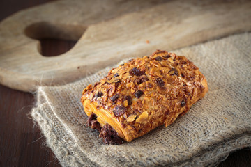 Chocolate bread croissant