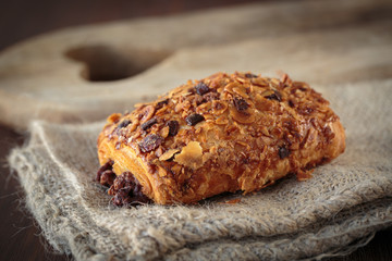 Chocolate bread croissant