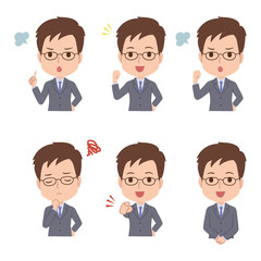Fototapeta premium 男性 ビジネスマン イラスト