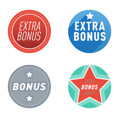 Extra bonus labels vector set.