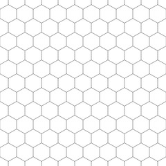 Grid seamless pattern. Hexagonal graphic design.Vector illustration. Honeycomb on white background.Speaker grille. Modern stylish abstract texture. Template for print, textile, wrapping and decoration