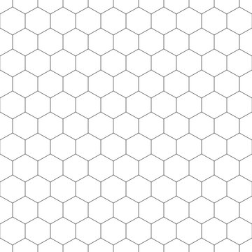 Grid seamless pattern. Hexagonal graphic design.Vector illustration. Honeycomb on white background.Speaker grille. Modern stylish abstract texture. Template for print, textile, wrapping and decoration