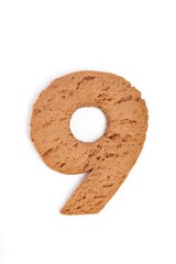 gingerbread letter, number - nine