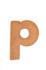 gingerbread letter - p