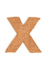 gingerbread letter - X