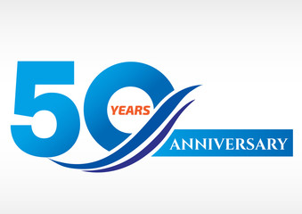 50 years anniversary Template logo