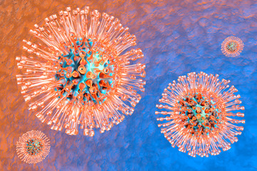 Herpes Viruses - obrazy, fototapety, plakaty