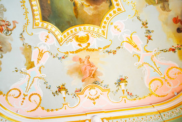 RUSSIA, SAINT-PETERBURG - JUNE 24/2013: ORANIENBAUM LOMONOSOV RECEIVED VISITORS AFTER RESTORATION OF MANY EXHIBITS.