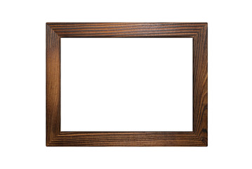 Wood frame isolated on white