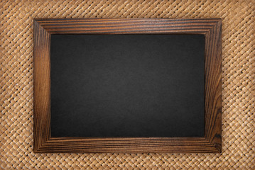 Fototapeta premium blackboard on weave background