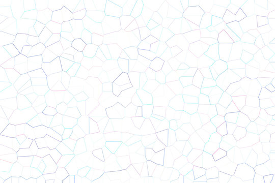 Abstract colorful line of polygon pattern on white background, illustration, copy space for text