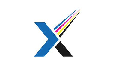  letter X cmyk logo