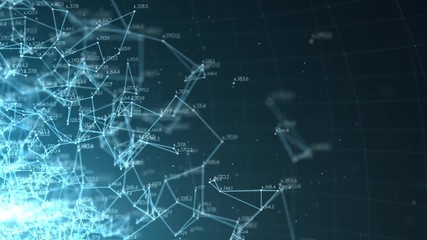 Futuristic Data Connection in 3D Loop - Powered by Adobe