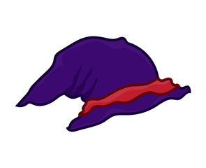 Witch hat isolated illustration