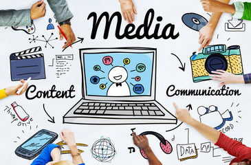 Media Multimedia Social Media Online Concept