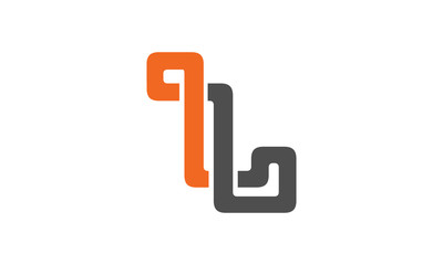 Monogram letter L line logo