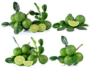 Bergamot fruit on white background.