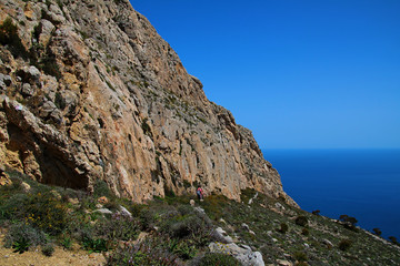 Wanderweg von Exo Gonia nach Kamari, Santorini