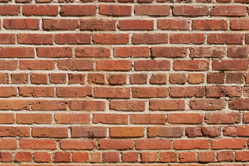 red old brick wall background 
