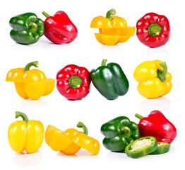 sweet pepper isolated on white background