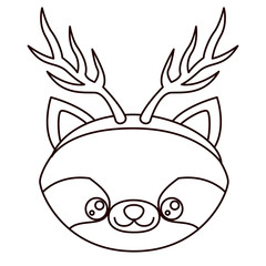 Reindeer silhouette cartoon icon. Merry Christmas season decoration figure theme. Isolated design. Vector illustration