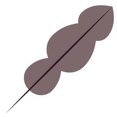 Feather plume icon. Vintage decorative and ornament theme. Isolated design. Vector illustration