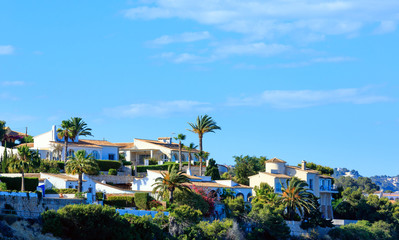 Calp town summer view, Spain.