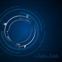Obraz premium abstract circular hexagon pattern tech scientific innovation concept background