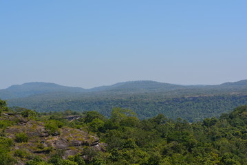 Fototapeta premium Mountain and sky in Pha tam National park Ubon Ratchathani, Thailand