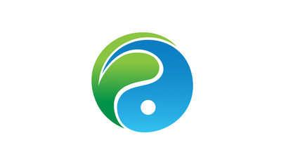 Leaf Yin Yang Logo
