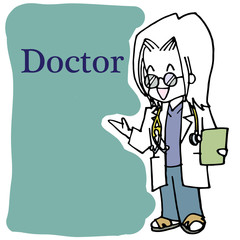 doctor vector cartoon character