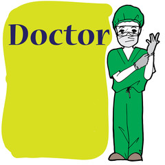 doctor vector cartoon character