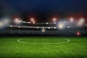 empty stadium in soccer field