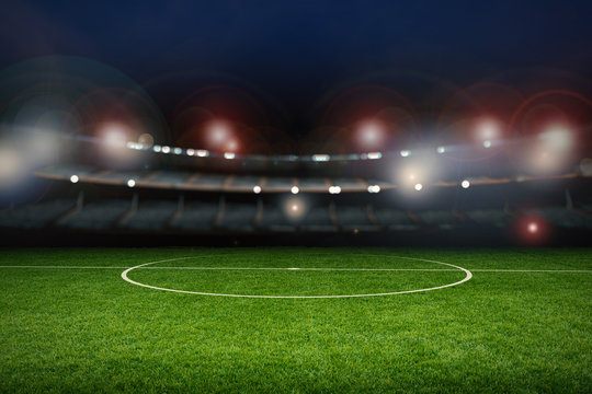 empty stadium in soccer field