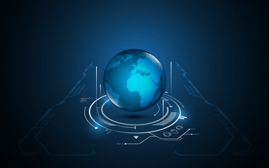 abstract global tech communication pattern movement perspective design concept background
