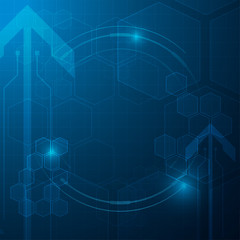 abstract hexagon pattern tech innovative concept design background.