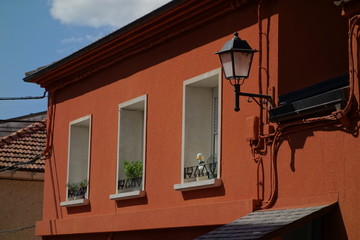 facade of a typical spanish house in a town