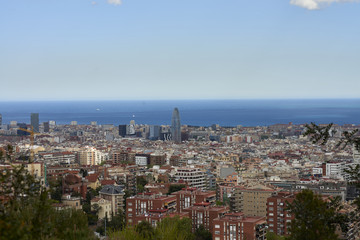 Obraz premium Series of photos of the most emblematic of Barcelona, Gell Park, Las Ramblas, Gaudí. Barcelona, Spain