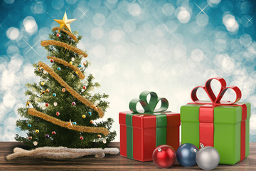 christmas gift and christmas ornament