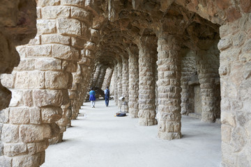 Series of photos of the most emblematic of Barcelona, Gell Park, Las Ramblas, Gaudí. Barcelona, Spain