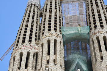 Naklejka premium Series of photos of the most emblematic of Barcelona, Gell Park, Las Ramblas, Gaudí. Barcelona, Spain