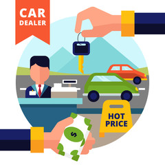 Buying Car Illustration