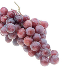 Black grapes.Isolated on a white background