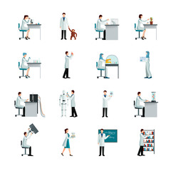 Scientist Decorative Icons Set