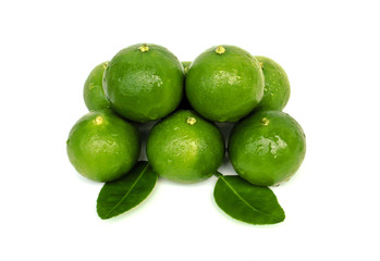 Limes Isolated on White Background