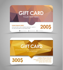 Design gift cards  polygonal