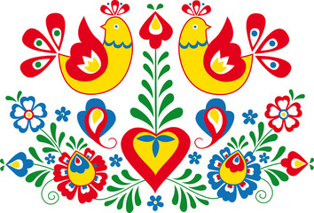 Moravian folk ornament - 120849040