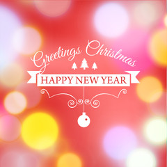 Merry Christmas e-card template. Vector illustration.