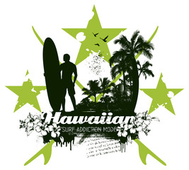 hawaiian vintage surf scene